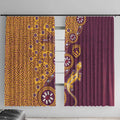 Brisbane Broncos NAIDOC Week 2026 Window Curtain Aboriginal Lizard Dot Painting - 50 Years of Deadly