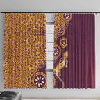 Brisbane Broncos NAIDOC Week 2026 Window Curtain Aboriginal Lizard Dot Painting - 50 Years of Deadly