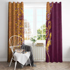 Brisbane Broncos NAIDOC Week 2026 Window Curtain Aboriginal Lizard Dot Painting - 50 Years of Deadly