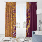 Brisbane Broncos NAIDOC Week 2026 Window Curtain Aboriginal Lizard Dot Painting - 50 Years of Deadly