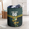 Personalised Kangaroos Rugby Laundry Basket Australia Rugby Mascot Green Gold Sport