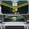Personalised Kangaroos Rugby Auto Sun Shade Australia Rugby Mascot Green Gold Sport