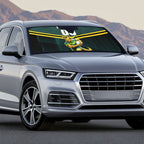 Personalised Kangaroos Rugby Auto Sun Shade Australia Rugby Mascot Green Gold Sport
