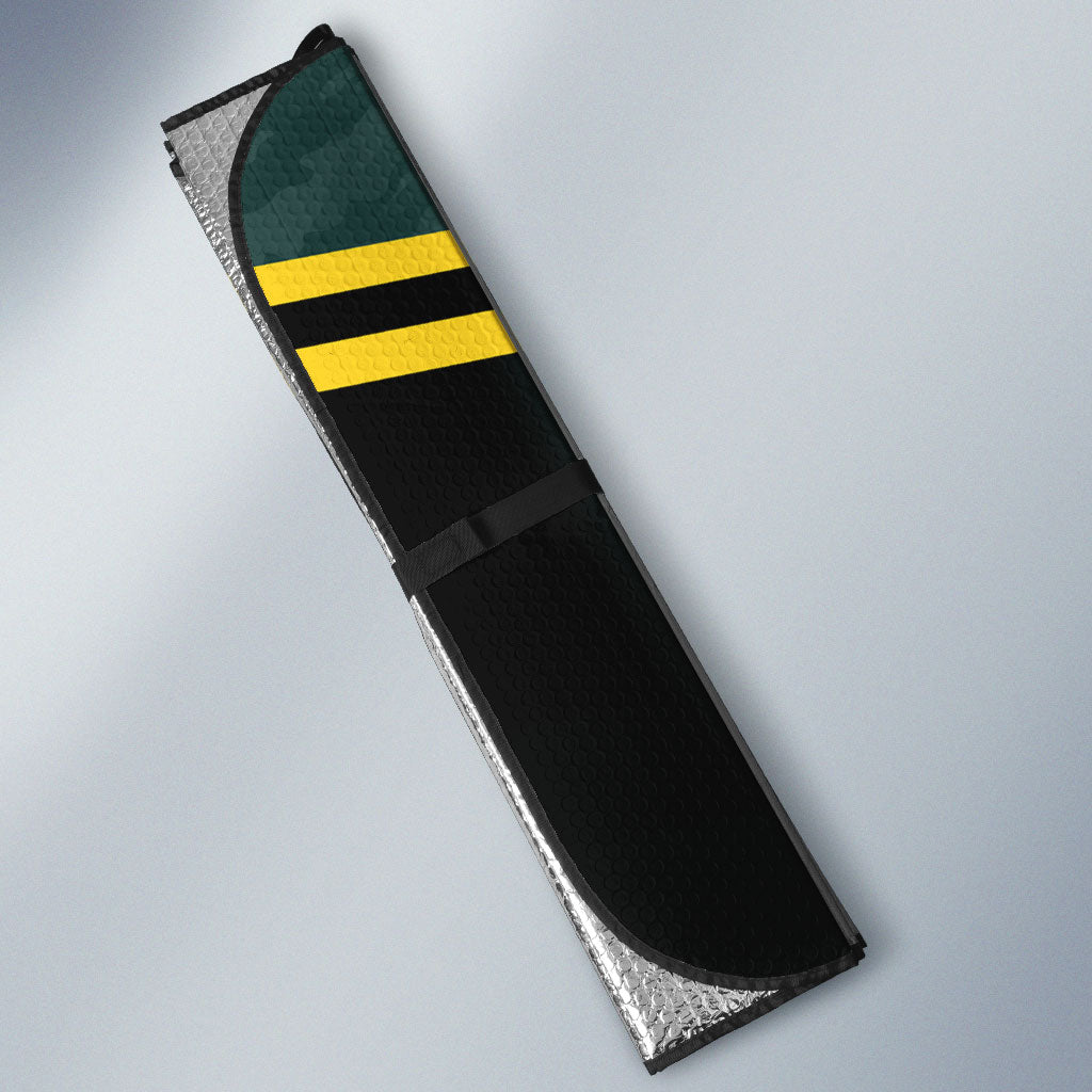 Personalised Kangaroos Rugby Auto Sun Shade Australia Rugby Mascot Green Gold Sport