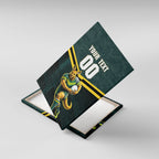 Personalised Kangaroos Rugby Canvas Wall Art Australia Rugby Mascot Green Gold Sport