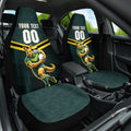 Personalised Kangaroos Rugby Car Seat Cover Australia Rugby Mascot Green Gold Sport