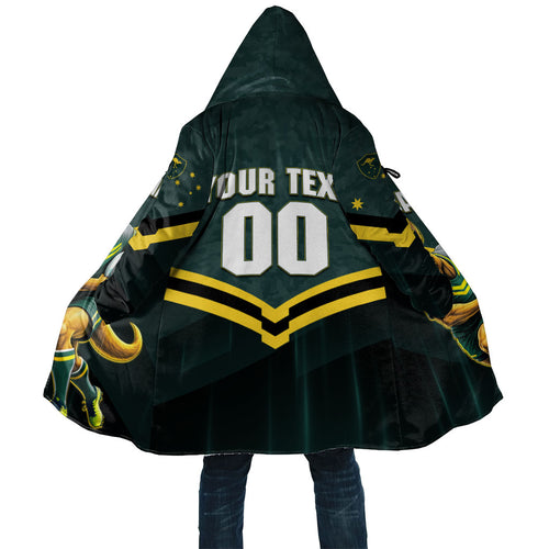 Personalised Kangaroos Rugby Cloak Australia Rugby Mascot Green Gold Sport