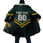 Personalised Kangaroos Rugby Cloak Australia Rugby Mascot Green Gold Sport