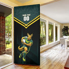 Personalised Kangaroos Rugby Door Cover Australia Rugby Mascot Green Gold Sport