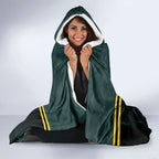 Personalised Kangaroos Rugby Hooded Blanket Australia Rugby Mascot Green Gold Sport