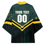 Personalised Kangaroos Rugby Kimono Australia Rugby Mascot Green Gold Sport