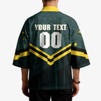 Personalised Kangaroos Rugby Kimono Australia Rugby Mascot Green Gold Sport
