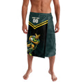 Personalised Kangaroos Rugby Lavalava Australia Rugby Mascot Green Gold Sport