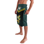 Personalised Kangaroos Rugby Lavalava Australia Rugby Mascot Green Gold Sport