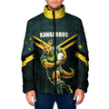 Personalised Kangaroos Rugby Padded Jacket Australia Rugby Mascot Green Gold Sport