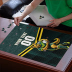 Personalised Kangaroos Rugby Puzzle Australia Rugby Mascot Green Gold Sport