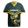 Personalised Kangaroos Rugby Rugby Jersey Australia Rugby Mascot Green Gold Sport