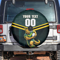 Personalised Kangaroos Rugby Spare Tire Cover Australia Rugby Mascot Green Gold Sport