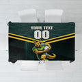 Personalised Kangaroos Rugby Tablecloth Australia Rugby Mascot Green Gold Sport