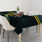Personalised Kangaroos Rugby Tablecloth Australia Rugby Mascot Green Gold Sport