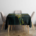 Personalised Kangaroos Rugby Tablecloth Australia Rugby Mascot Green Gold Sport