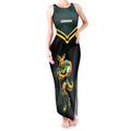 Personalised Kangaroos Rugby Tank Maxi Dress Australia Rugby Mascot Green Gold Sport