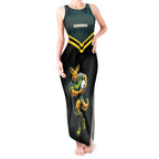 Personalised Kangaroos Rugby Tank Maxi Dress Australia Rugby Mascot Green Gold Sport