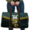 Personalised Kangaroos Rugby Travel Bag Australia Rugby Mascot Green Gold Sport