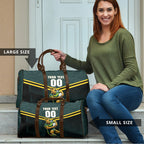 Personalised Kangaroos Rugby Travel Bag Australia Rugby Mascot Green Gold Sport