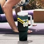 Personalised Kangaroos Rugby Tumbler With Handle Australia Rugby Mascot Green Gold Sport