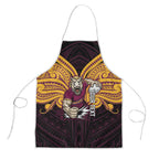 Custom Brisbane Broncos Apron Horse Warrior Polynesia Islander Rugby Mascot