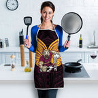 Custom Brisbane Broncos Apron Horse Warrior Polynesia Islander Rugby Mascot
