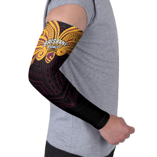 Custom Brisbane Broncos Arm Sleeves Horse Warrior Polynesia Islander Rugby Mascot