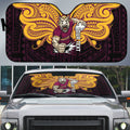 Custom Brisbane Broncos Auto Sun Shade Horse Warrior Polynesia Islander Rugby Mascot