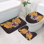Custom Brisbane Broncos Bathroom Set Horse Warrior Polynesia Islander Rugby Mascot