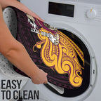 Custom Brisbane Broncos Bathroom Set Horse Warrior Polynesia Islander Rugby Mascot