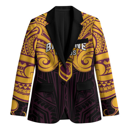 Custom Brisbane Broncos Blazer Horse Warrior Polynesia Islander Rugby Mascot