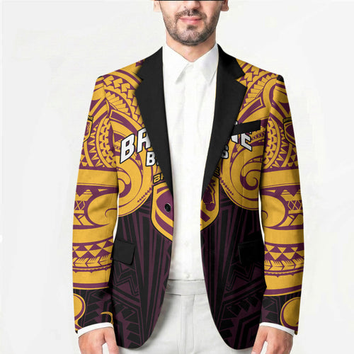 Custom Brisbane Broncos Blazer Horse Warrior Polynesia Islander Rugby Mascot