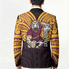 Custom Brisbane Broncos Blazer Horse Warrior Polynesia Islander Rugby Mascot