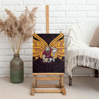 Custom Brisbane Broncos Canvas Wall Art Horse Warrior Polynesia Islander Rugby Mascot