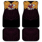 Custom Brisbane Broncos Car Mats Horse Warrior Polynesia Islander Rugby Mascot
