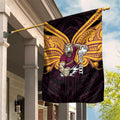 Custom Brisbane Broncos Garden Flag Horse Warrior Polynesia Islander Rugby Mascot