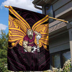 Custom Brisbane Broncos Garden Flag Horse Warrior Polynesia Islander Rugby Mascot