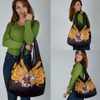 Custom Brisbane Broncos Grocery Bag Horse Warrior Polynesia Islander Rugby Mascot