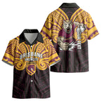 Custom Brisbane Broncos Kid Hawaiian Shirt Horse Warrior Polynesia Islander Rugby Mascot