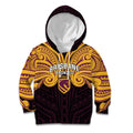 Custom Brisbane Broncos Kid Hoodie Horse Warrior Polynesia Islander Rugby Mascot