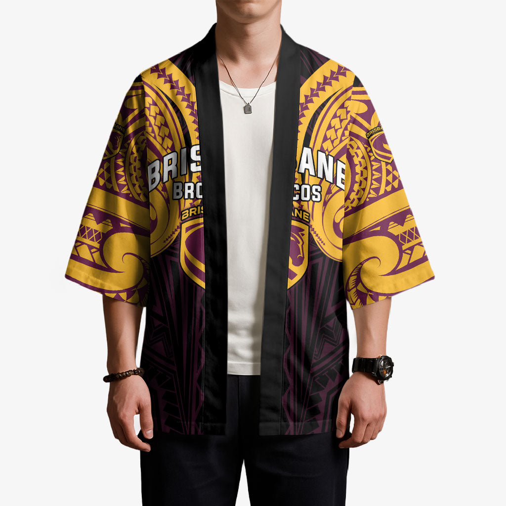 Custom Brisbane Broncos Kimono Horse Warrior Polynesia Islander Rugby Mascot