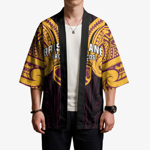 Custom Brisbane Broncos Kimono Horse Warrior Polynesia Islander Rugby Mascot