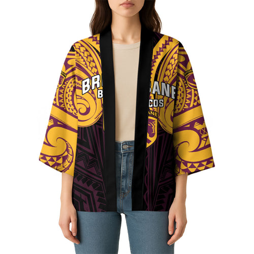 Custom Brisbane Broncos Kimono Horse Warrior Polynesia Islander Rugby Mascot