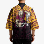 Custom Brisbane Broncos Kimono Horse Warrior Polynesia Islander Rugby Mascot